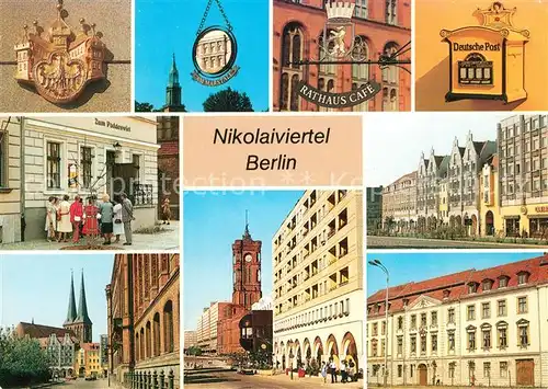 AK / Ansichtskarte Berlin Nikolaiviertel Zum Paddenwirt Rathaus Cafe Rotes Rathaus Berlin