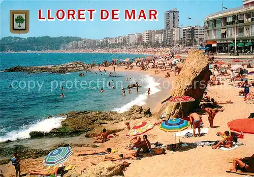AK / Ansichtskarte Lloret_de_Mar Strand Hotelanlagen Lloret_de_Mar