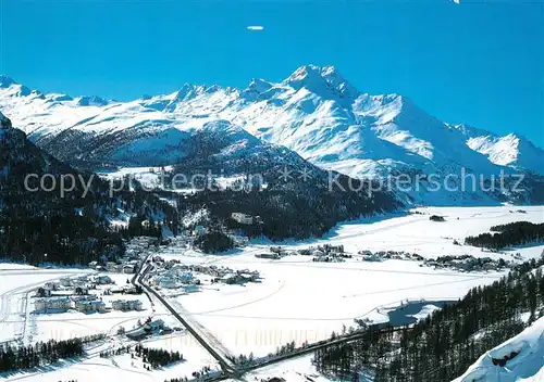 AK / Ansichtskarte Sils_Baselgia Sils Maria Winterlandschaft Sils Baselgia