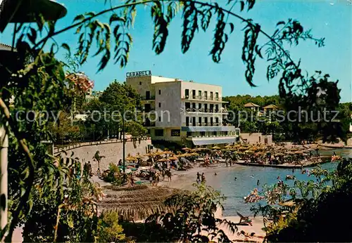 AK / Ansichtskarte Paguera_Mallorca_Islas_Baleares Hotel Carabela Strand Paguera_Mallorca