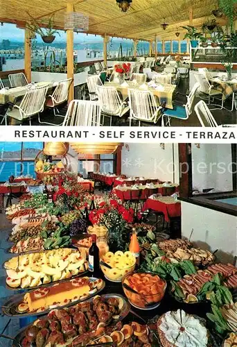 AK / Ansichtskarte Las_Palmas_Gran_Canaria Restaurant Self Service Terrasse Las_Palmas_Gran_Canaria