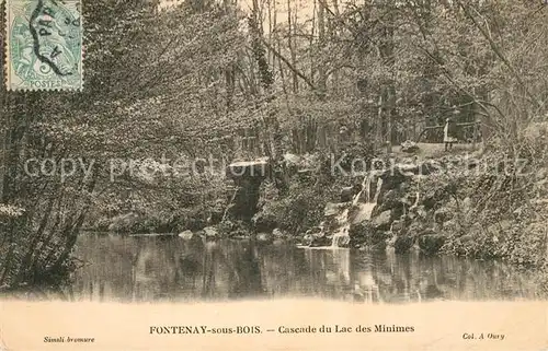 AK / Ansichtskarte Fontenay sous Bois Cascade du Lac des Minimes Fontenay sous Bois