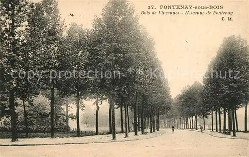 AK / Ansichtskarte Fontenay sous Bois Bois de Vincennes Avenue de Fontenay Fontenay sous Bois