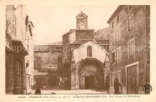 AK / Ansichtskarte Blesle Eglise paroissiale Monument historique roman du XII siecle Blesle