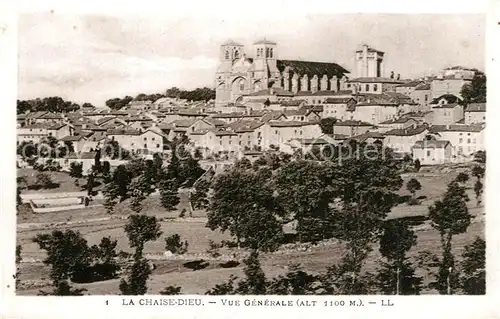AK / Ansichtskarte La_Chaise Dieu Vue generale avec Monastere La_Chaise Dieu