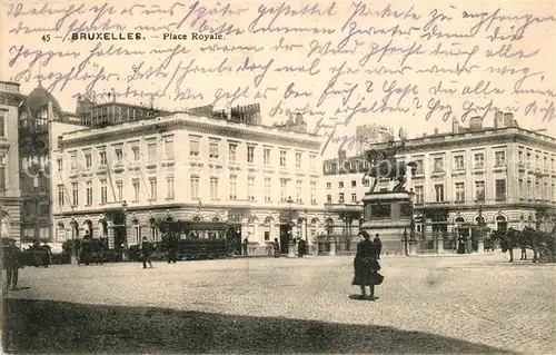 AK / Ansichtskarte Bruxelles_Bruessel Place Royale Monument Feldpost Bruxelles_Bruessel