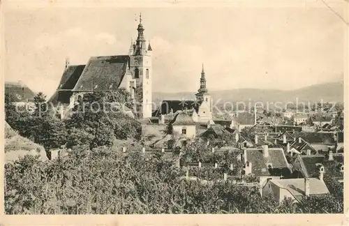 AK / Ansichtskarte Krems_Donau Stadtbild mit Kirchen Krems Donau