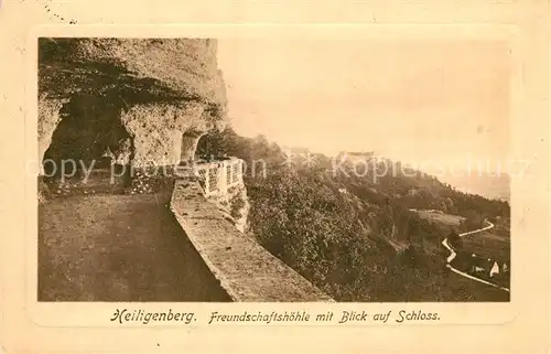 AK / Ansichtskarte Heiligenberg_Baden Freundschaftshoehe mit Blick auf das Schloss Heiligenberg_Baden