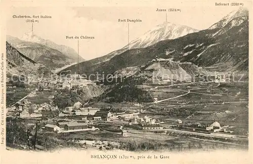 AK / Ansichtskarte Briancon Vue generale et les Alpes Briancon