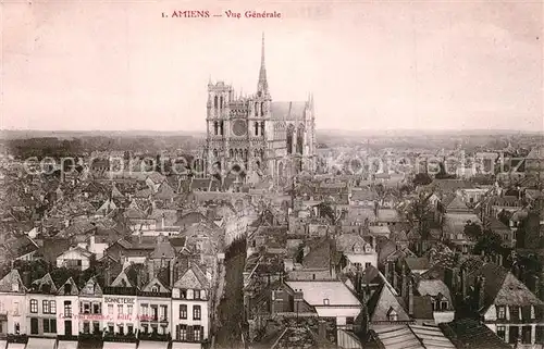 AK / Ansichtskarte Amiens Vue generale avec Cathedrale Amiens