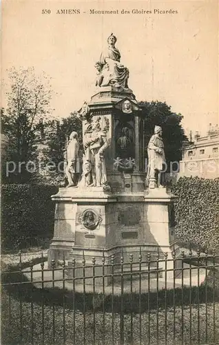 AK / Ansichtskarte Amiens Monument des Gloires Picardes Amiens