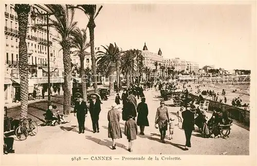 AK / Ansichtskarte Cannes_Alpes Maritimes Promenade de la Croisette Plage Cote d Azur Cannes Alpes Maritimes