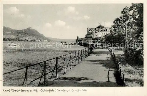 AK / Ansichtskarte Bad_Godesberg Rheinhotel Dreesen und Drachenfels Bad_Godesberg