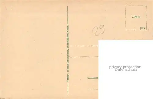 AK / Ansichtskarte Cham_Oberpfalz Stadtbild mit Kirchen Cham Oberpfalz