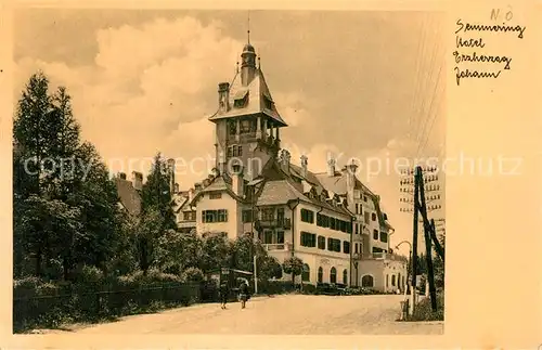 AK / Ansichtskarte Semmering_Niederoesterreich Hotel Erzherzog Johann Semmering