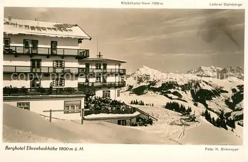 AK / Ansichtskarte Kitzbuehel_Tirol Berghotel Ehrenbachhoehe Fernsicht Kitzbueheler Alpen Loferer Steinberge Kitzbuehel Tirol