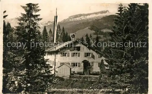 AK / Ansichtskarte Riezlern_Kleinwalsertal_Vorarlberg oesterreichische Grenzwirtshaus Walserschanz Riezlern_Kleinwalsertal