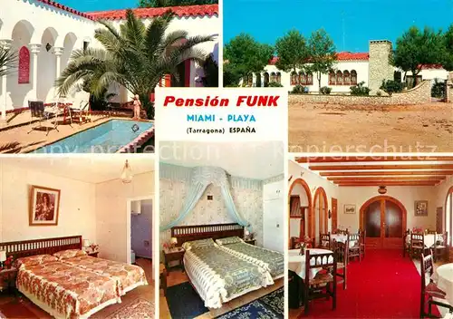 AK / Ansichtskarte Miami_Playa Pension Funk Restaurant Fremdenzimmer Swimming Pool Miami_Playa
