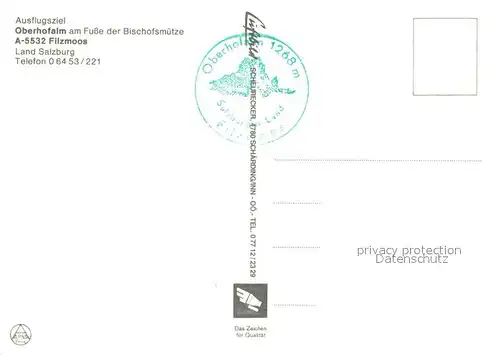 AK / Ansichtskarte Filzmoos Oberhofalm am Fusse der Bischofsmuetze Landschaftspanorama Dachsteingebirge Filzmoos