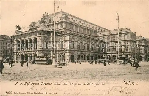 AK / Ansichtskarte Wien Hof Opern Theater Wien