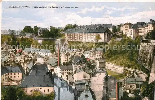 AK / Ansichtskarte Luxembourg_Luxemburg Ville Basse du Grund et Ville haute Luxembourg Luxemburg