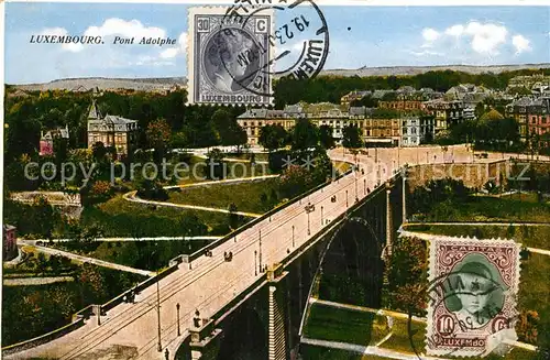 AK / Ansichtskarte Luxembourg_Luxemburg Pont Adolphe Luxembourg Luxemburg