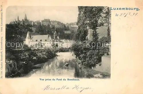 AK / Ansichtskarte Luxembourg_Luxemburg Vue prise du Pont du Hundhaus Luxembourg Luxemburg