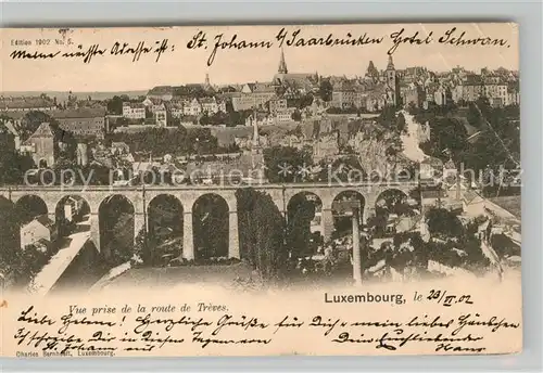 AK / Ansichtskarte Luxembourg_Luxemburg Vue prise de la route de Tr?ves Luxembourg Luxemburg