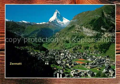 AK / Ansichtskarte Zermatt_VS mit Matterhorn Zermatt_VS
