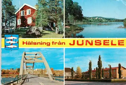 AK / Ansichtskarte Junsele Teilansichten Bruecke 
