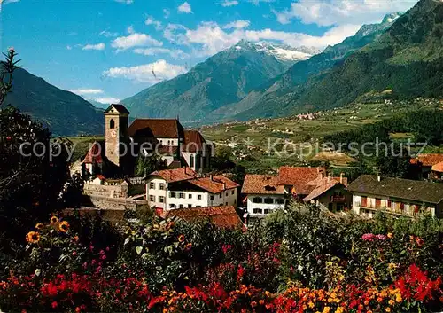 AK / Ansichtskarte Schenna_Meran mit Zielspitze Schenna Meran