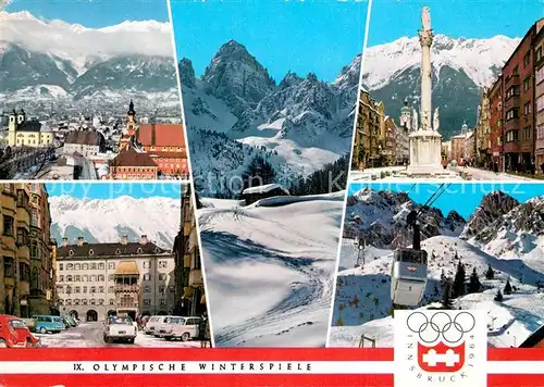 AK / Ansichtskarte Innsbruck Ortsansichten Monument Seilbahn Innsbruck