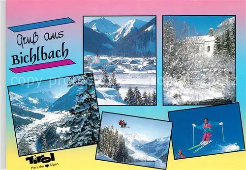 AK / Ansichtskarte Bichlbach Teilansichten Panorama Kirche Sessellift Bichlbach
