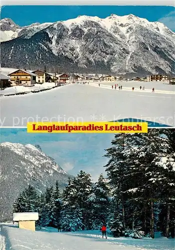 AK / Ansichtskarte Leutasch mit Wetterstein Langlaufloipe Leutasch