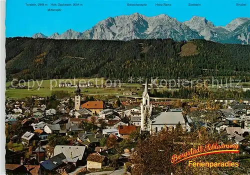 AK / Ansichtskarte Schladming_Obersteiermark mit Dachstein Schladming_Obersteiermark