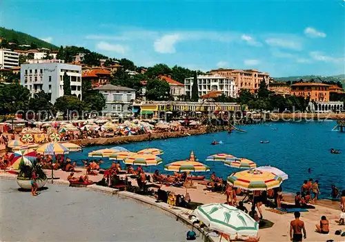 AK / Ansichtskarte Opatija_Istrien Strand Opatija_Istrien