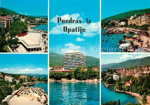 AK / Ansichtskarte Opatija_Istrien Teilansichten Strand Hotel Opatija_Istrien
