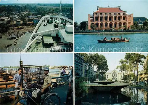 AK / Ansichtskarte Ho_Chi_Minh_City Impression with Saigonriver and Ho Chi Minh Ville Ho_Chi_Minh_City