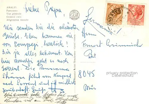 AK / Ansichtskarte Amalfi Panorama Amalfi