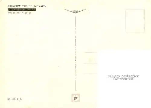 AK / Ansichtskarte Monaco Place St Nicolas Monaco