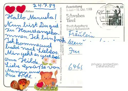 AK / Ansichtskarte Augsburg Marktplatz und Rathaus Augsburg