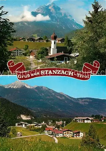 AK / Ansichtskarte Stanzach_Tirol Panorama Kirche Stanzach Tirol