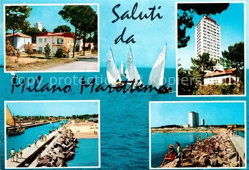 AK / Ansichtskarte Milano_Marittima Teilansichten Strandpartien Milano_Marittima