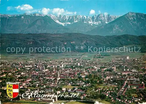 AK / Ansichtskarte Klagenfurt_Woerthersee Fliegeraufnahme mit Koschuta Klagenfurt_Woerthersee