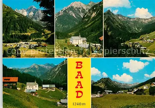 AK / Ansichtskarte Baad_Mittelberg_Kleinwalsertal Teilansichten Kirche Baad_Mittelberg