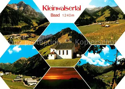 AK / Ansichtskarte Baad_Mittelberg_Kleinwalsertal Teilansichten Kirche Baad_Mittelberg