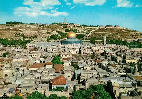 AK / Ansichtskarte Jerusalem_Yerushalayim Altstadt und Olivenberg Jerusalem_Yerushalayim