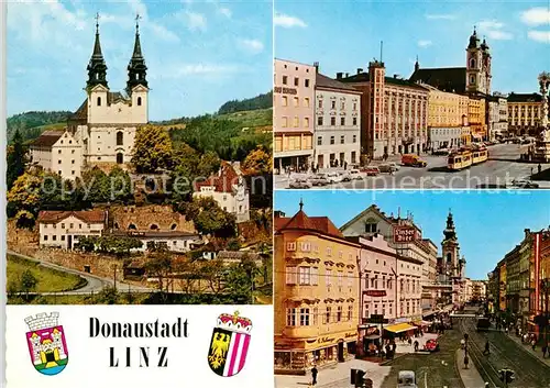 AK / Ansichtskarte Linz_Donau Kirche Poestlingberg Hauptplatz Landstrasse Linz_Donau