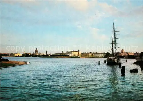 AK / Ansichtskarte Leningrad_St_Petersburg The Spit of Vasilyevsky Island Leningrad_St_Petersburg