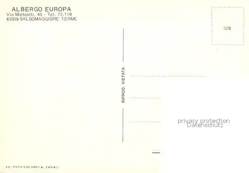 AK / Ansichtskarte Salsomaggiore Albergo Europa Salsomaggiore